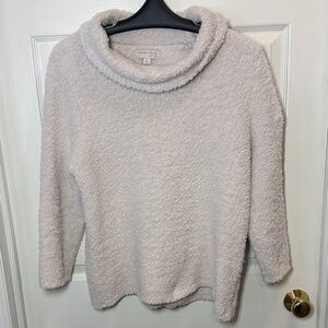 Barefoot Dreams CozyChic Soft Cowl Neck Sweater in Cream